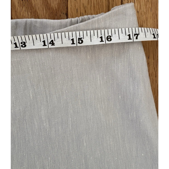 J JILL Stretch Trouser Crop Pants Linen Viscose L Tall Gray Career Minimalist - Picture 10 of 11